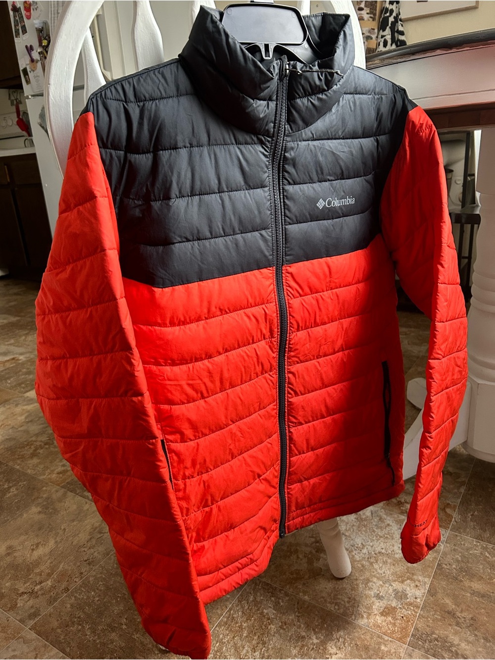 Columbia Men's Orange and Black Insulated Ski Jacket